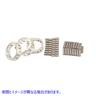 10-0141 保持器付きコンロッドローラーベアリングセット 取寄せ Vツイン Connecting Rod Roller Bearing Set with Cages (検索用