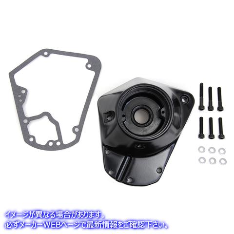 10-0297 ブラックノーズコーンカムカバー 取寄せ Vツイン Black Nose Cone Cam Cover (検索用／