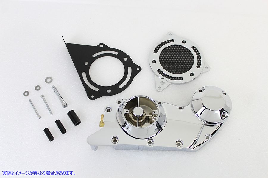 10-0478 クロームカム＆スプロケットカバーセット 取寄せ Vツイン Chrome Cam and Sprocket Cover Set (検索用／