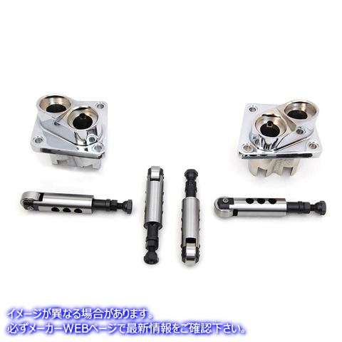10-0687  取寄せ Vツイン Chrome Tappet Block and Tappet Kit (検索用／