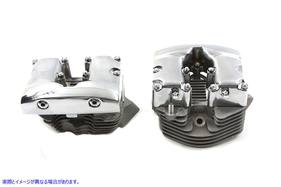 10-1063 クロームロッカーボックス付きシリンダーヘッドセット Cylinder Head Set with Chrome Rocker Box 取寄せ Vツイン (検索