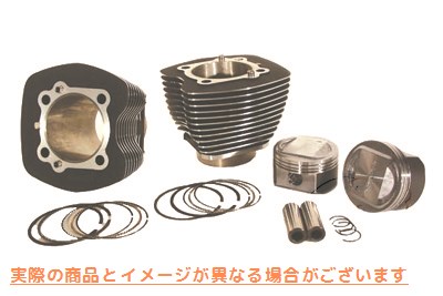 11-0074 95インチビッグボアブラックシリンダーキット 取寄せ Vツイン 95 inch Big Bore Black Cylinder Kit (検索用／