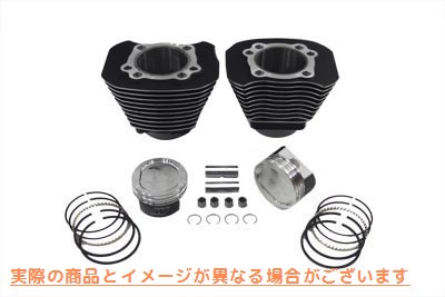 11-0337 1200cc シリンダーとピストン変換キット ブラック 取寄せ Vツイン 1200cc Cylinder and Piston Conversion Kit Black (