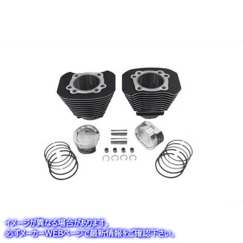 11-0347 1200cc シリンダーとピストン変換キット ブラック 取寄せ Vツイン 1200cc Cylinder and Piston Conversion Kit Black (