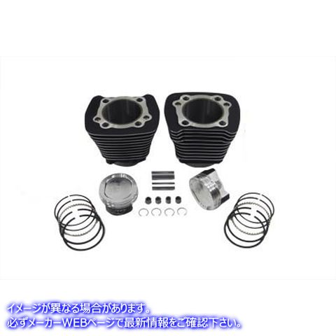 11-0355 1200cc シリンダーとピストン変換キット ブラック 取寄せ Vツイン 1200cc Cylinder and Piston Conversion Kit Black (