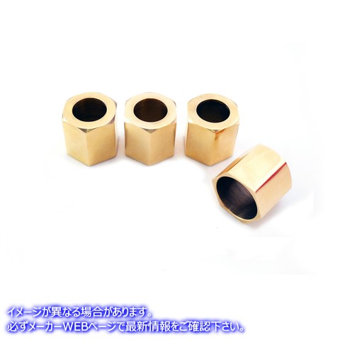 11-1073 プッシュロッドカバーカップセット真鍮 取寄せ Vツイン Pushrod Cover Cup Set Brass (検索用／