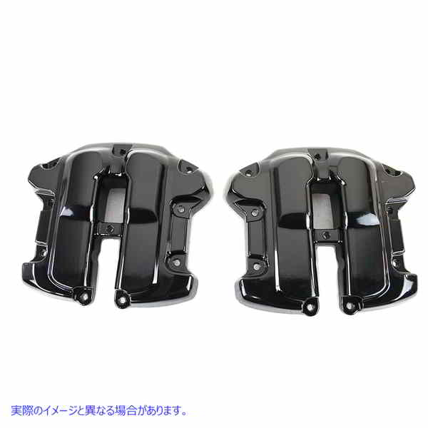 11-1087 M8 ロッカー ボックス カバー セット ブラック 取寄せ Vツイン M8 Rocker Box Cover Set Black (検索用／25700409B