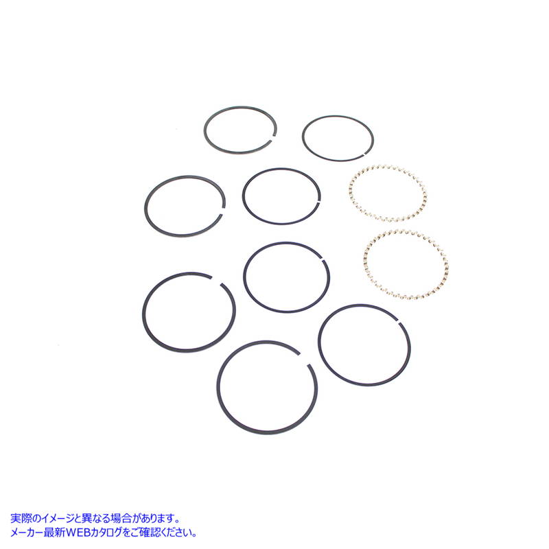 11-1425 74インチ モリピストンリングセット .005 取寄せ Vツイン 74 inch Moly Piston Ring Set .005 (検索用／ Hastings Rings
