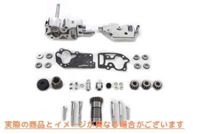 12-9805 ブリーザー付きクロームオイルポンプアセンブリ 取寄せ Vツイン Chrome Oil Pump Assembly with Breather (検索用／