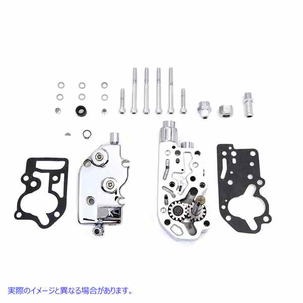 12-9976 クロームオイルポンプアセンブリ 取寄せ Vツイン Chrome Oil Pump Assembly (検索用／