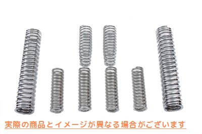 13-0549 フォークスプリングセット クローム Fork Spring Set Chrome 取寄せ Vツイン (検索用／46053-88 46054-88