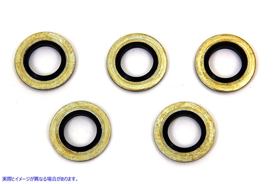 14-0568 バンジョーボルトワッシャー、Oリング付き 10mm 取寄せ Vツイン Banjo Bolt Washer with O-Ring 10mm (検索用／41731-88