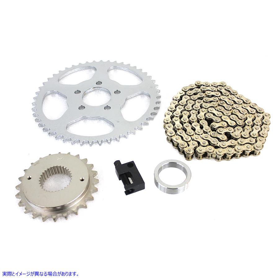 19-0291 ヨーク FLT リアチェーンドライブキット 取寄せ Vツイン York FLT Rear Chain Drive Kit (検索用／
