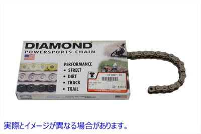 19-0347 .530 120 リンク チェーン ニッケルメッキ 取寄せ Vツイン .530 120 Link Chain Nickel Plated (検索用／ Diamond Chain