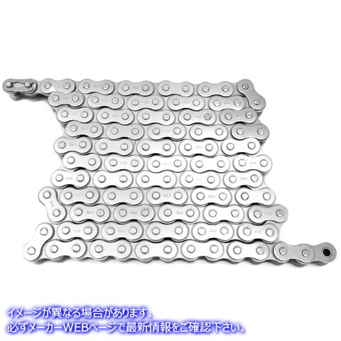 19-0725 ニッケルメッキチェーン 120リンク 取寄せ Vツイン Nickel Plated Chain 120 Link (検索用／