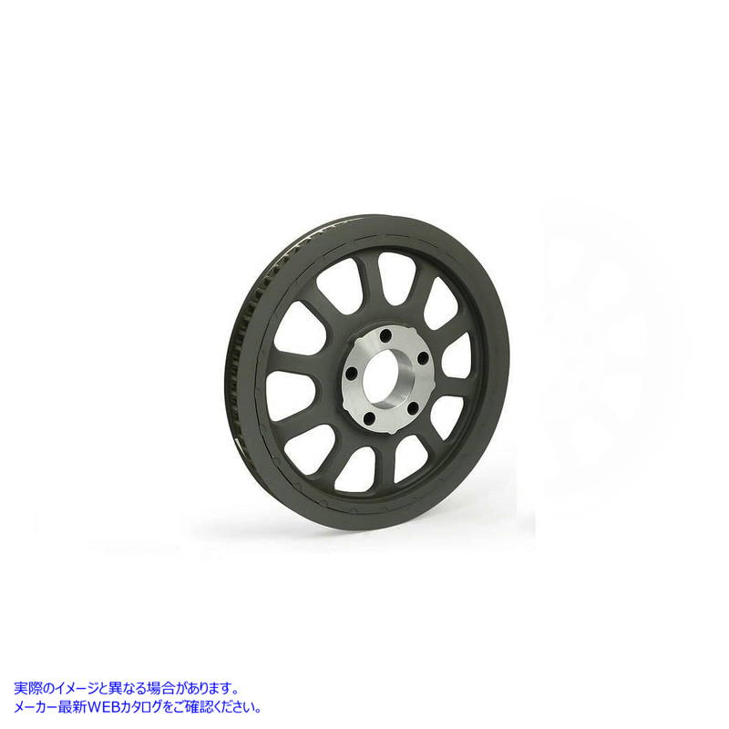 20-0170 ブラック リア ベルト プーリー 66 歯 取寄せ Vツイン Black Rear Belt Pulley 66 Tooth (検索用／