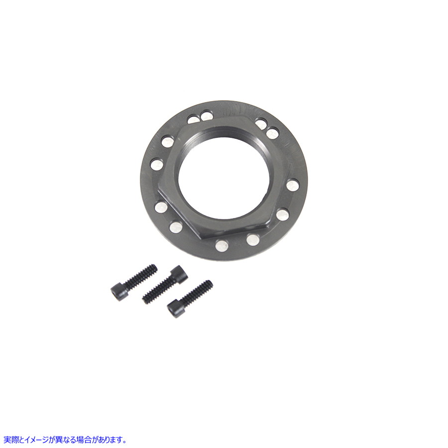20-0253 六角フランジ スプロケット ナット ブラック 取寄せ Vツイン Hex Flange Sprocket Nut Black (検索用／