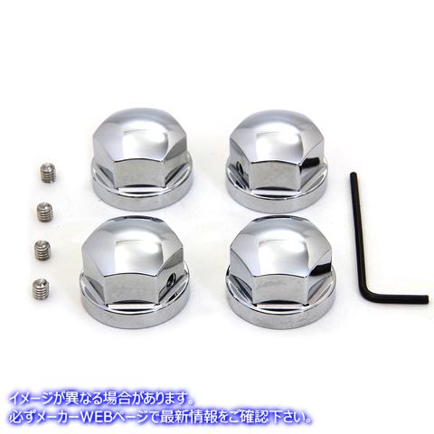 2024-4 エンジンシリンダーヘッドボルトカバー クローム 取寄せ Vツイン Engine Cylinder Head Bolt Cover Chrome (検索用／ Col