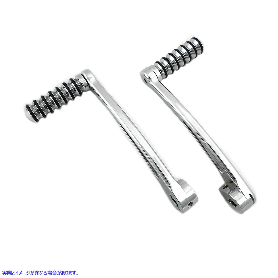 21-0050 クローム ヒール トゥ シフター レバー セット 取寄せ Vツイン Chrome Heel Toe Shifter Lever Set (検索用／