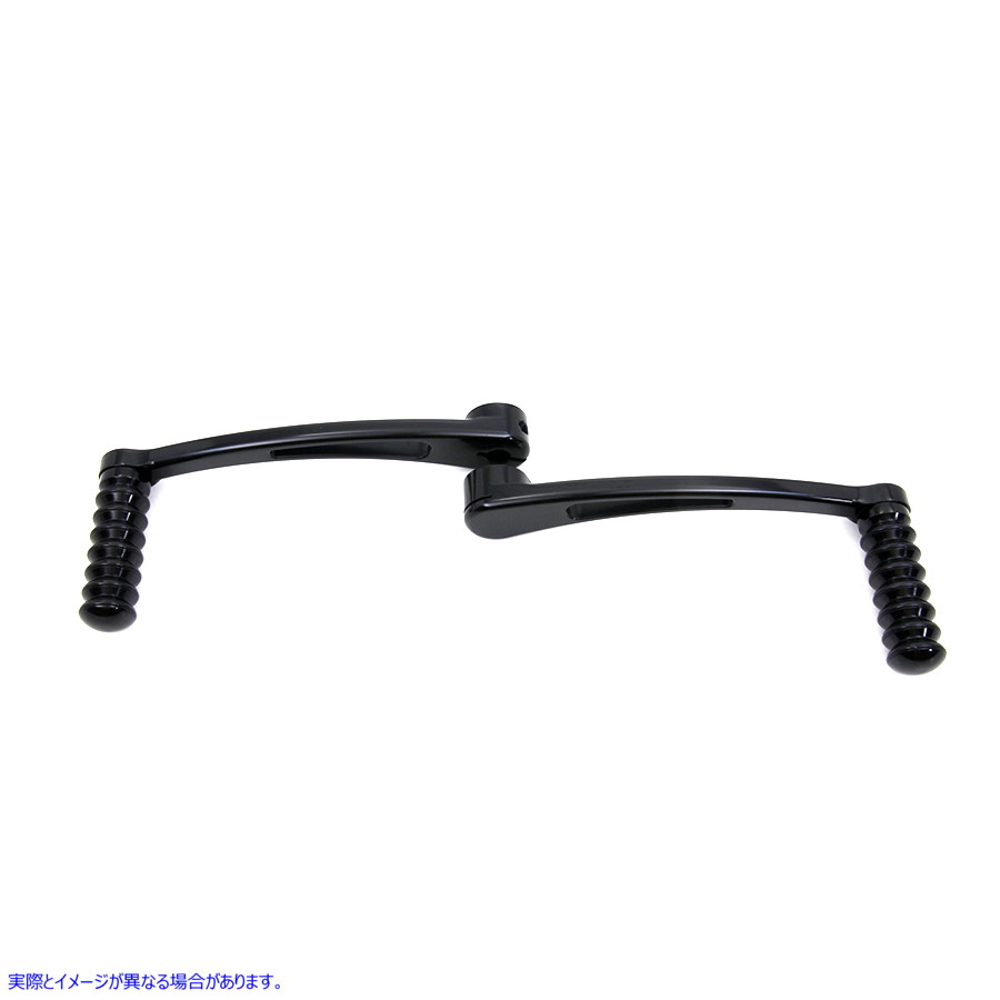 21-0055 ブラック ヒール トゥ シフター レバー セット 取寄せ Vツイン Black Heel Toe Shifter Lever Set (検索用／