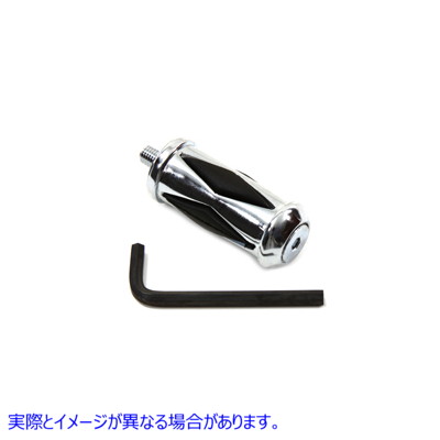 21-0260 シフターフットペグ クロームダイヤモンドシェイプ 取寄せ Vツイン Shifter Footpeg Chrome Diamond Shape (検索用／