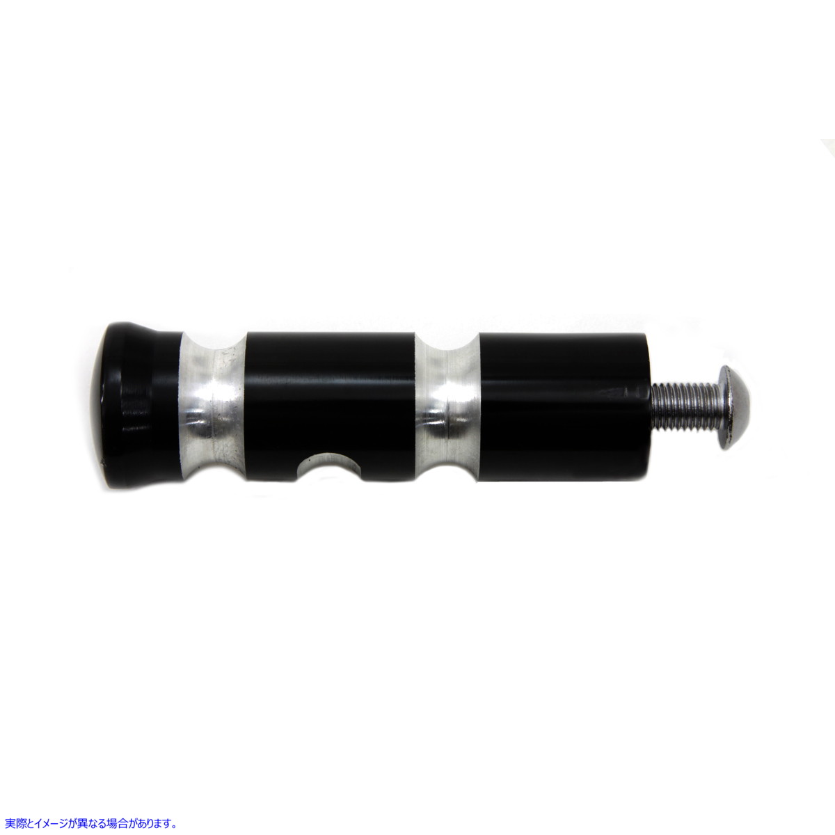 21-0339 ブラック輪郭溝付きシフターペグ 取寄せ Vツイン Black Contour Grooved Shifter Peg (検索用／