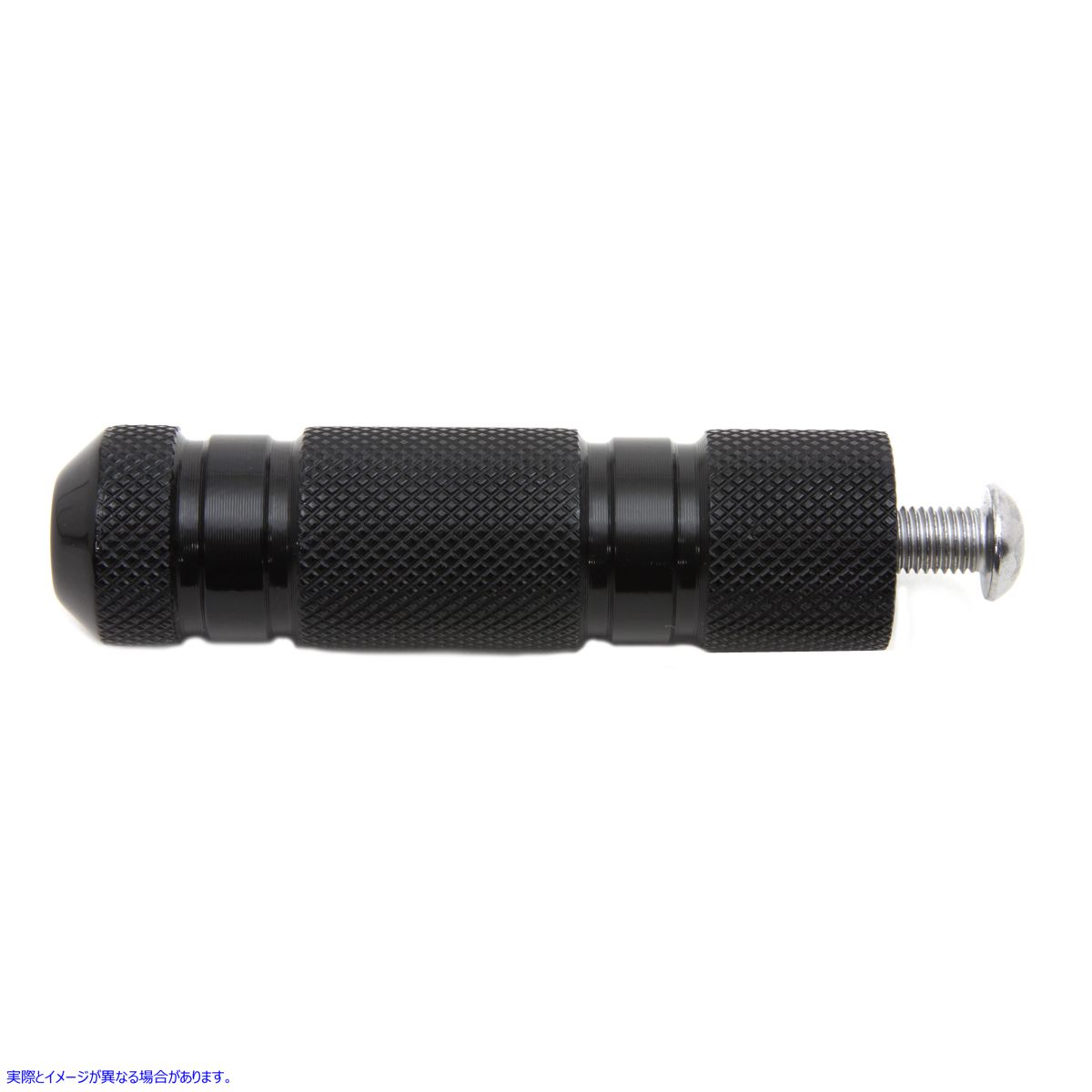 21-0341 黒ローレット 4 溝付きシフター ペグ 取寄せ Vツイン Black Knurled Four Grooved Shifter Peg (検索用／