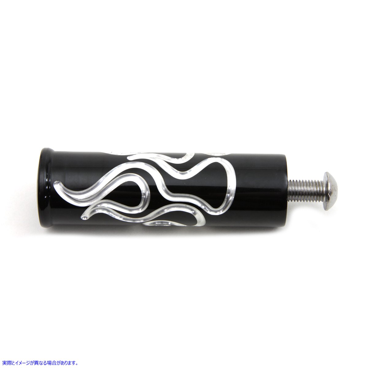 21-0346 ブラックフレームスタイルシフターフットペグ 取寄せ Vツイン Black Flame Style Shifter Footpeg (検索用／