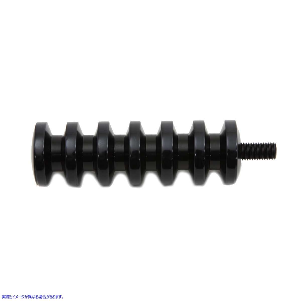 21-0353 ブラックの溝付きシフターペグ 取寄せ Vツイン Black Grooved Shifter Peg (検索用／