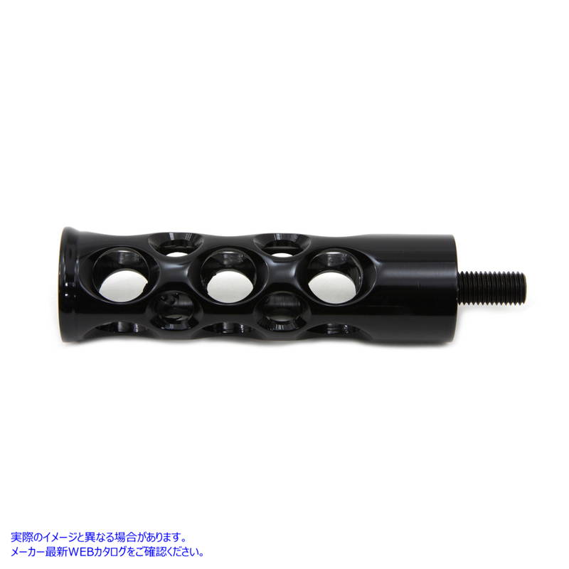 21-0355 ブラックスイスチーズシフターペグ 取寄せ Vツイン Black Swiss Cheese Shifter Peg (検索用／