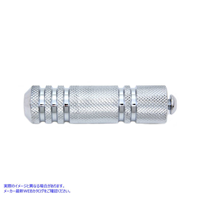 21-0357 クロムローレット 5 溝付きシフター ペグ 取寄せ Vツイン Chrome Knurled Five Grooved Shifter Peg (検索用／