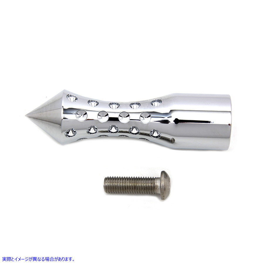 21-0358 クローム Agostinni シフター フットペグ スパイク スタイル 取寄せ Vツイン Chrome Agostinni Shifter Footpeg Spike S