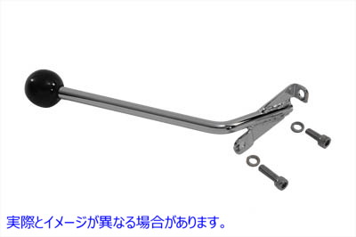21-0570 ノブ付きクロームジョッキーシフターレバー 取寄せ Vツイン Chrome Jockey Shifter Lever with Knob (検索用／
