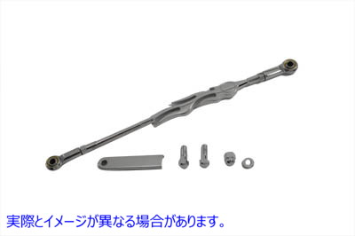21-0684 シフターロッドキット フレームスタイル クローム 取寄せ Vツイン Shifter Rod Kit Flame Style Chrome (検索用／33838-