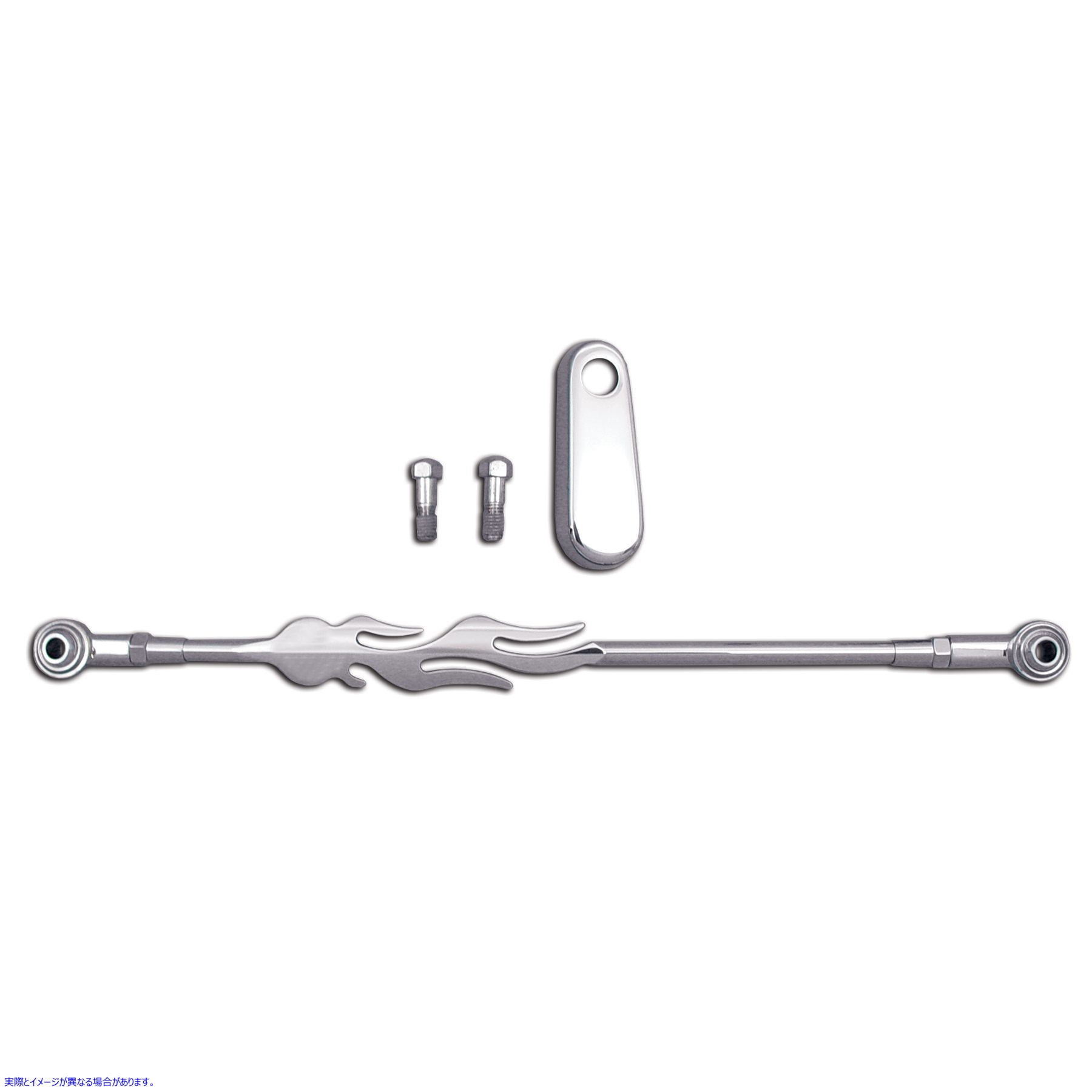 21-0686 クロームフレームスタイルシフターロッドキット 取寄せ Vツイン Chrome Flame Style Shifter Rod Kit (検索用／33842-02