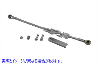 21-0688 クロームフレームスタイルシフターロッドキット 取寄せ Vツイン Chrome Flame Style Shifter Rod Kit (検索用／