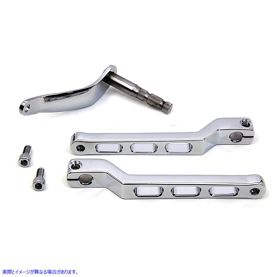 21-0753 ビレットスタイル ヒール トゥ シフター レバー キット クローム 取寄せ Vツイン Billet Style Heel Toe Shifter Lever