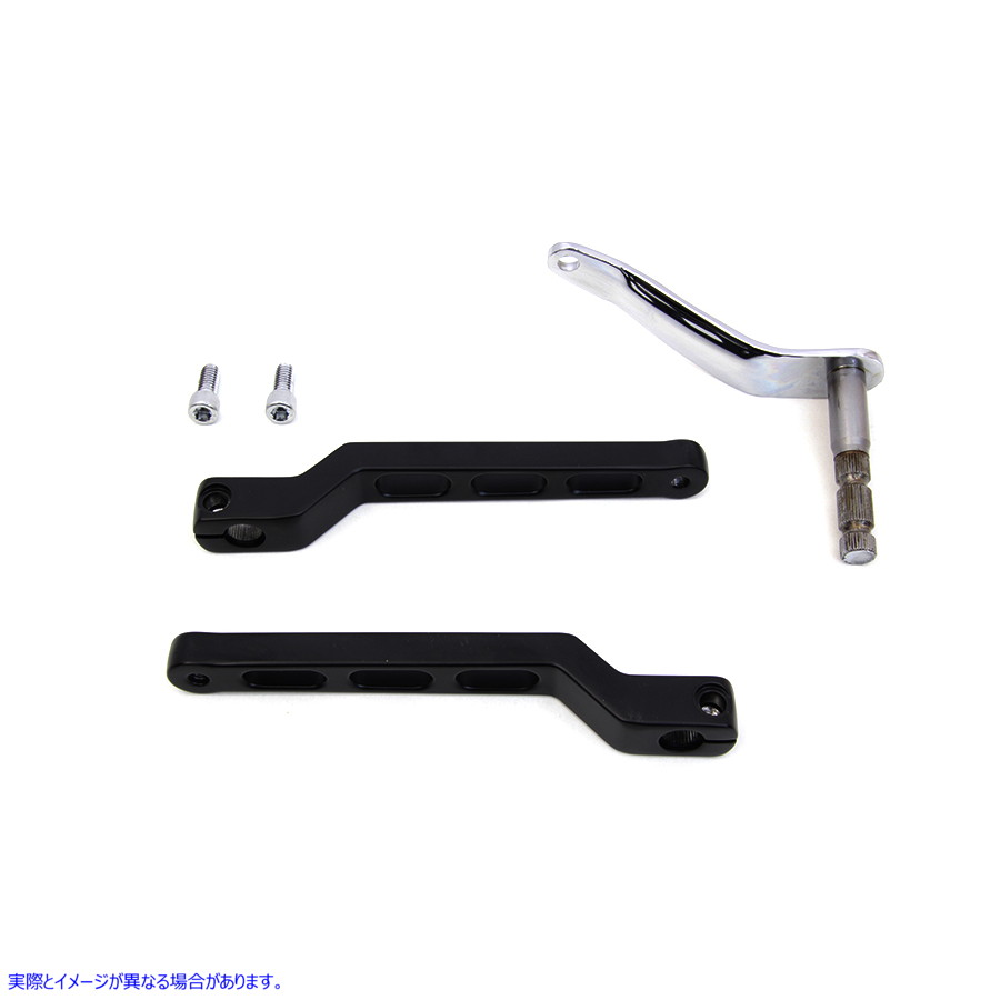 21-0754 ビレットスタイル ヒール トゥ シフター レバー キット ブラック 取寄せ Vツイン Billet Style Heel Toe Shifter Lever