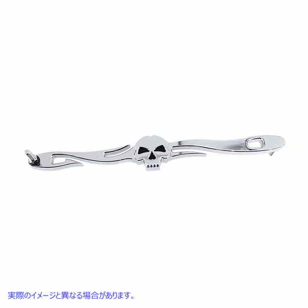 21-0817 クローム シフター ロッド スカル スタイル 取寄せ Vツイン Chrome Shifter Rod Skull Style (検索用／