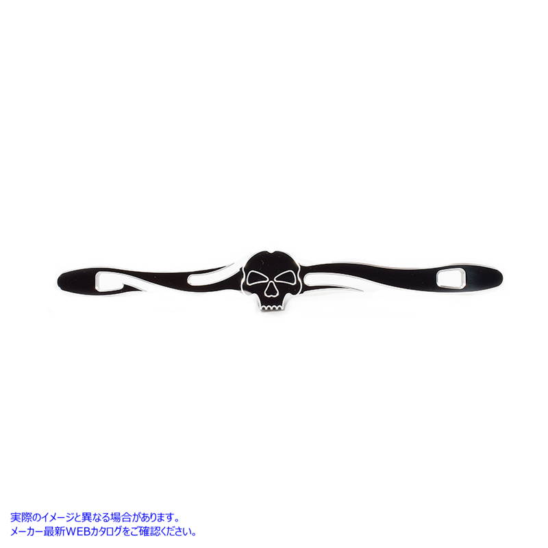 21-0818 ブラック シフター ロッド スカル スタイル 取寄せ Vツイン Black Shifter Rod Skull Style (検索用／