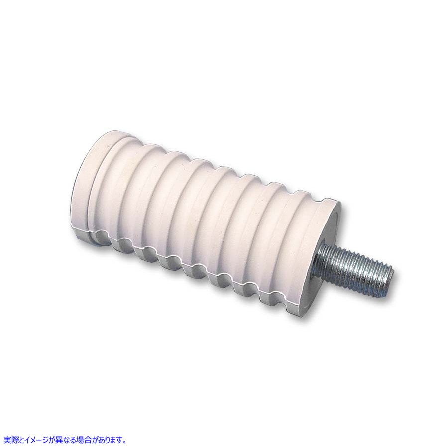 21-0904 シフターステップペグ白ゴム 取寄せ Vツイン Shifter Footpeg White Rubber (検索用／34609-52