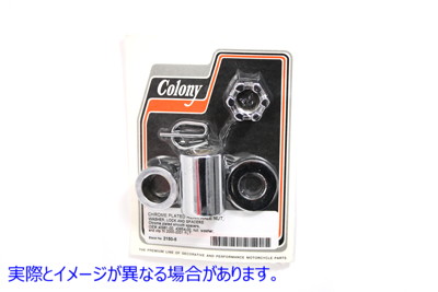 2150-5 クローム リア アクスル ナット キット 取寄せ Vツイン Chrome Rear Axle Nut Kit (検索用／ Colony