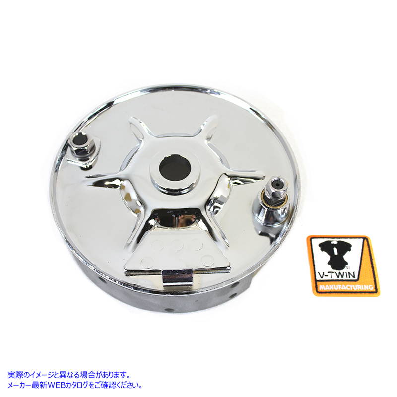22-0040 リアメカニカルブレーキバッキングプレートキットクローム 取寄せ Vツイン Rear Mechanical Brake Backing Plate Kit Ch