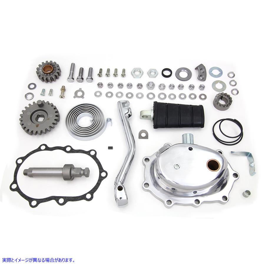 22-0302 キックスターターキット一式ポリッシュ済み 取寄せ Vツイン Complete Kick Starter Kit Polished (検索用／