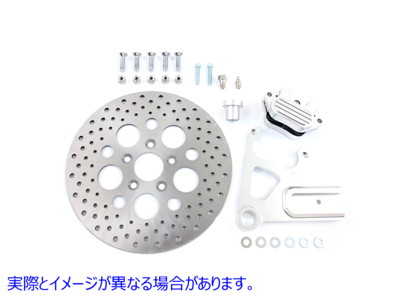 22-0353 GMA リア 4 ピストン キャリパーと 11-1/2 インチ ディスク キット 取寄せ Vツイン GMA Rear 4 Piston Caliper and 11-1
