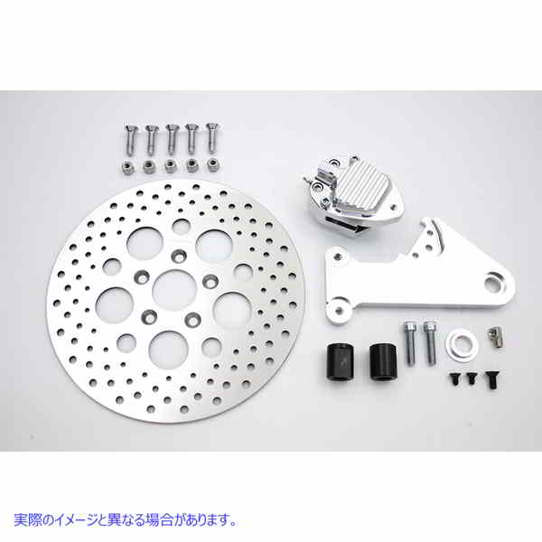 22-0362 GMA リア 2 ピストン キャリパーと 11-1/2 インチ ディスク キット 取寄せ Vツイン GMA Rear 2 Piston Caliper and 11-1