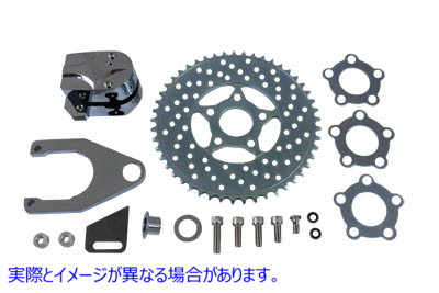 22-0373 クローム リア 2 ピストン キャリパーとディスク キット Chrome Rear 2 Piston Caliper and Disc Kit 取寄せ Vツイン (