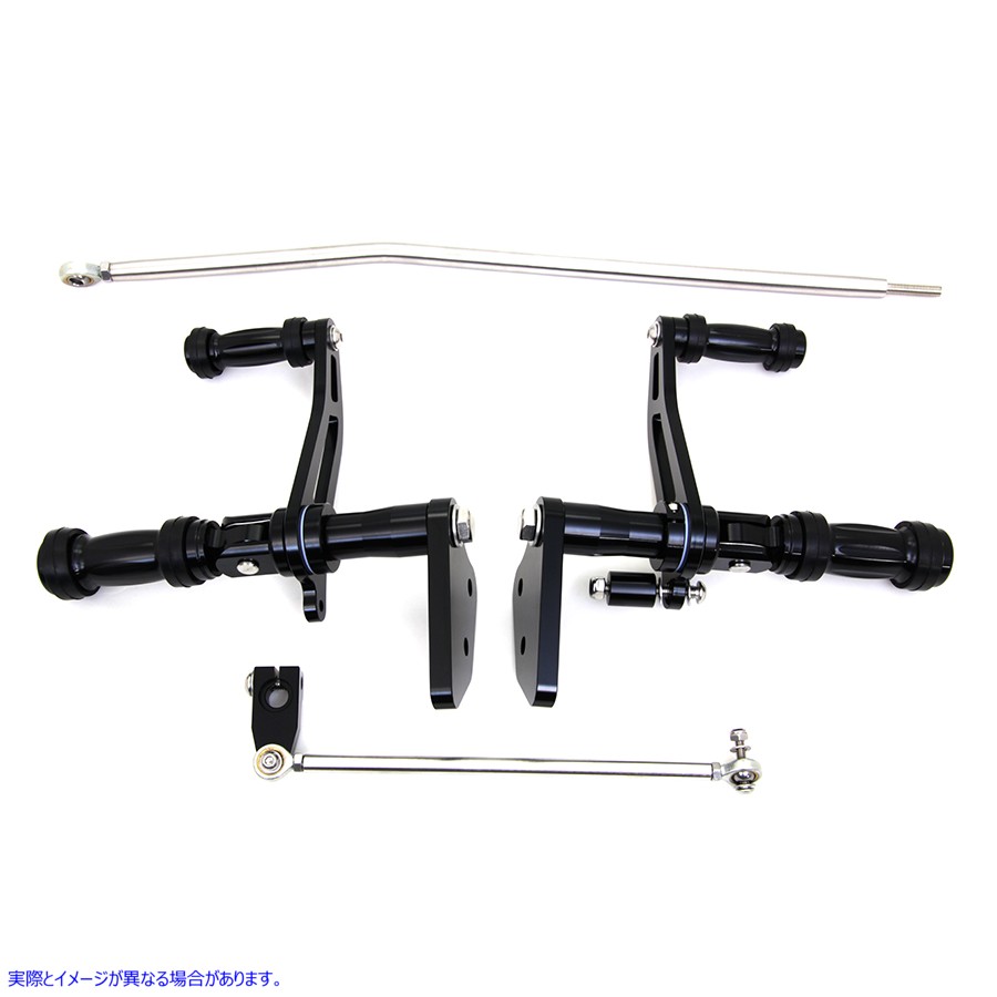 22-0778 ビレットフォワードコントロールキット ブラック 取寄せ Vツイン Billet Forward Control Kit Black (検索用／