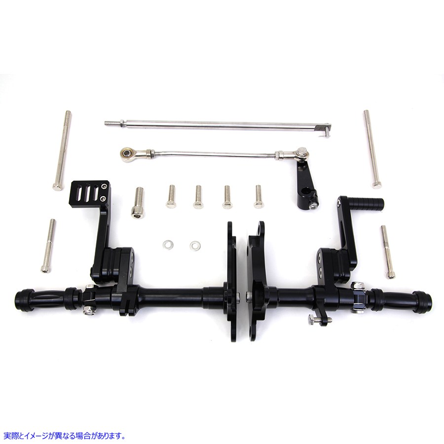 22-0784 【廃番】 ビレットフォワードコントロールキット ブラック 取寄せ Vツイン Billet Forward Control Kit Black (検索用／