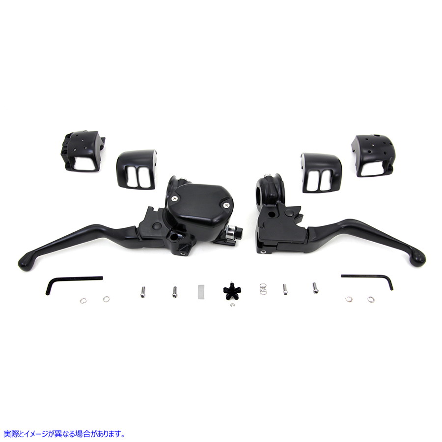 22-0838 ハンドルバー コントロール キット ブラック 取寄せ Vツイン Handlebar Control Kit Black (検索用／